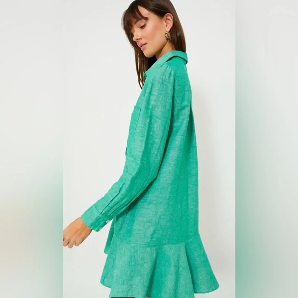 Tuckernuck Sea Green Callahan Shirt Dress - Picture 4 of 14
